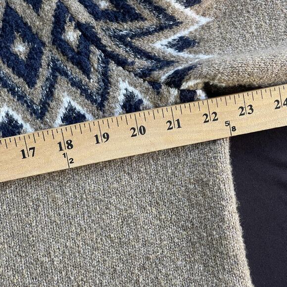 Old Navy Sweater Mens Extra Large Brown Fairisle Pullover Crew Knit Geometric XL - Picture 9 of 10